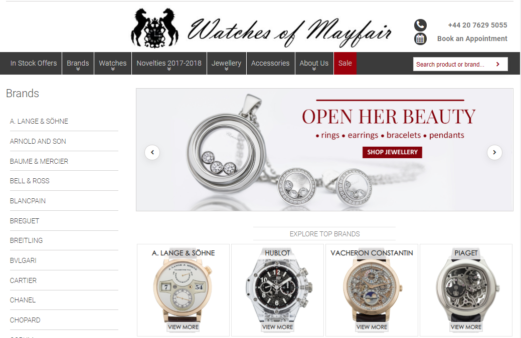 Improve sales of Luxury Watches and Jewelry Store (AdWords, Backlinks)