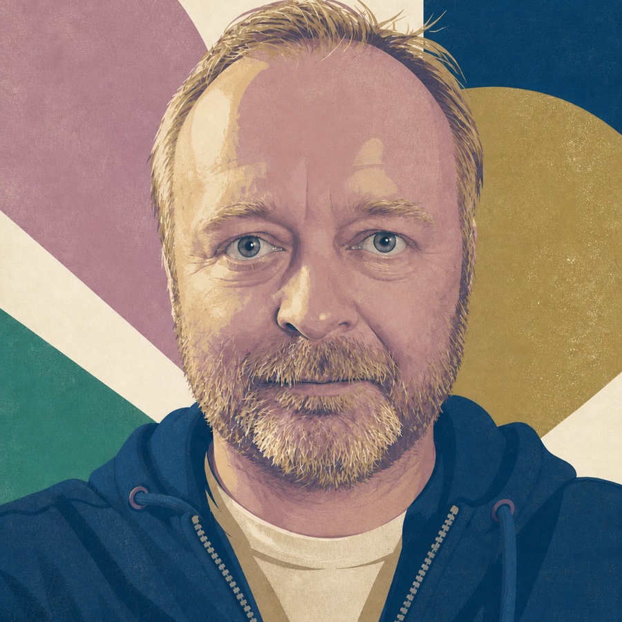 Illustrated portrait of Alexey Kochetov