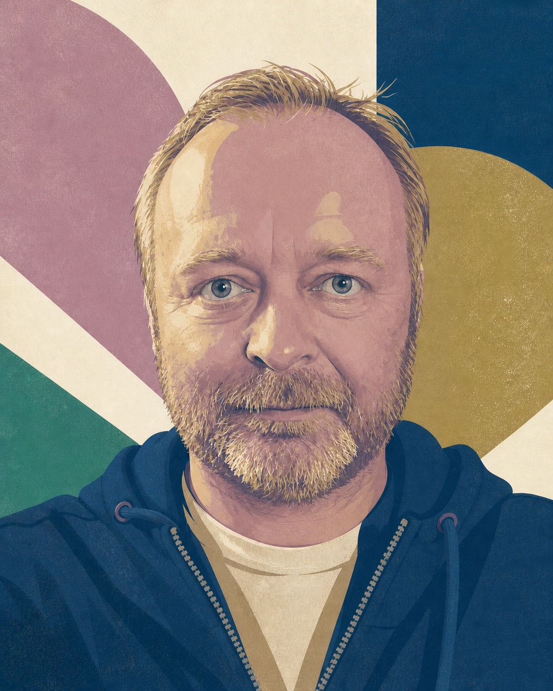Illustrated portrait of Alexey Kochetov